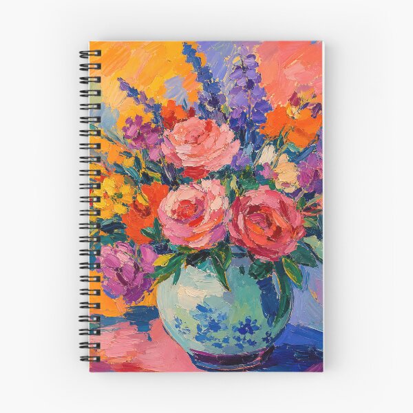 Item preview, Vibrant Rose Bouquet Colorful Impasto Floral Painting designed and sold by GutyzDesignsES.