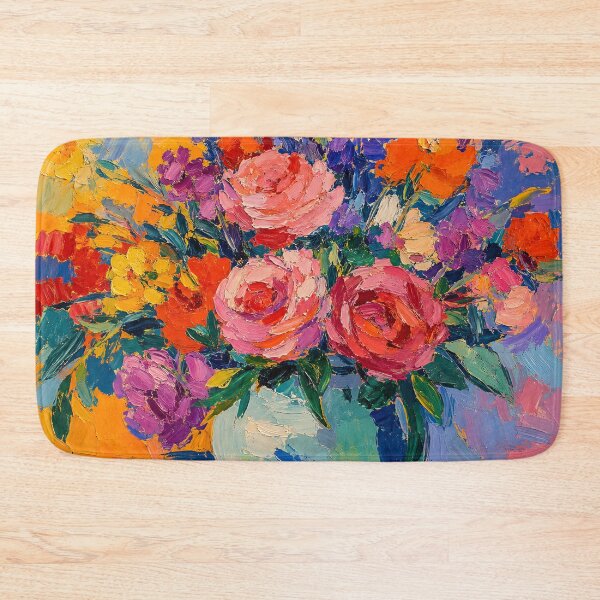 Item preview, Vibrant Rose Bouquet Colorful Impasto Floral Painting designed and sold by GutyzDesignsES.