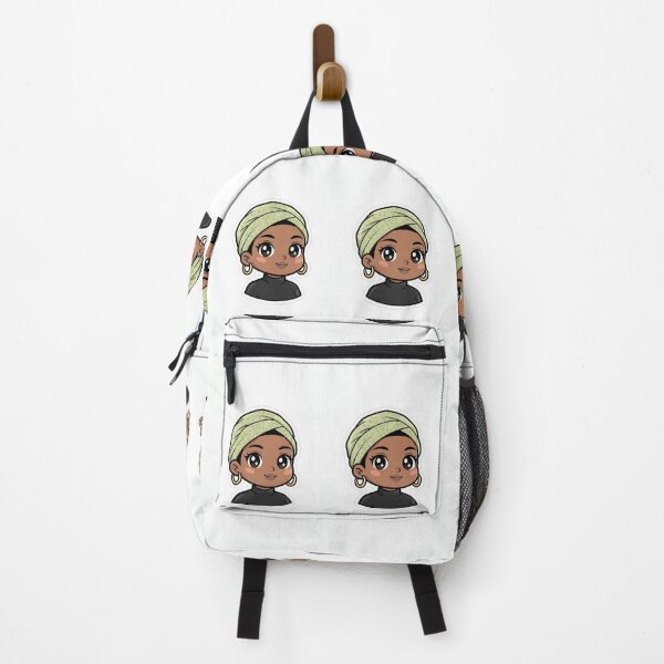 Artikelvorschau, Schwarzes Mädchen-Avatar mit Turban und goldenen Creolen entworfen und verkauft von TheModernMuslimchibi&more .