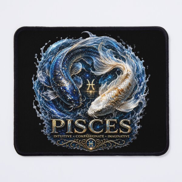 Item preview, Pisces Zodiac Art – Mystical Fish Astrology Design designed and sold by Classic Chaos Creations.