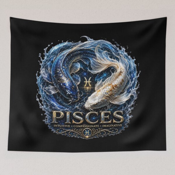 Item preview, Pisces Zodiac Art – Mystical Fish Astrology Design designed and sold by Classic Chaos Creations.