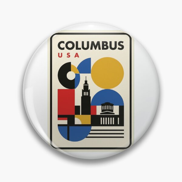 Item preview, Retro Columbus Bauhaus Geometric Skyline designed and sold by k3rstman1.
