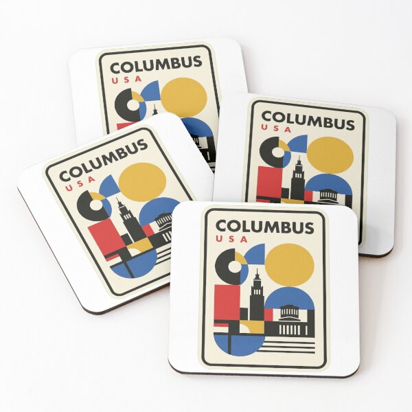 Item preview, Retro Columbus Bauhaus Geometric Skyline designed and sold by k3rstman1.