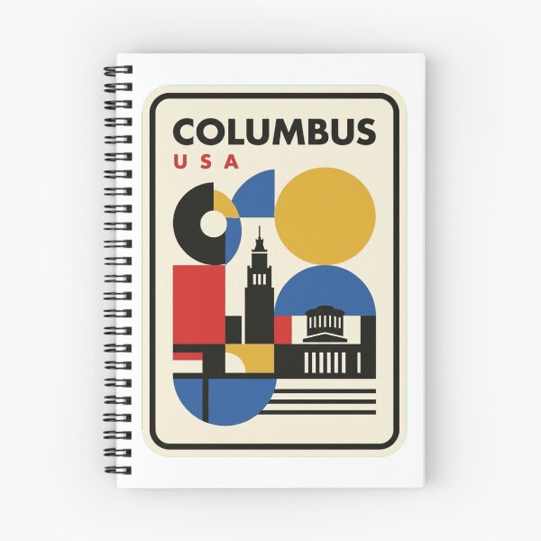 Item preview, Retro Columbus Bauhaus Geometric Skyline designed and sold by k3rstman1.
