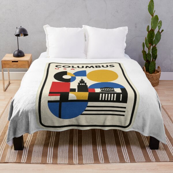 Item preview, Retro Columbus Bauhaus Geometric Skyline designed and sold by k3rstman1.