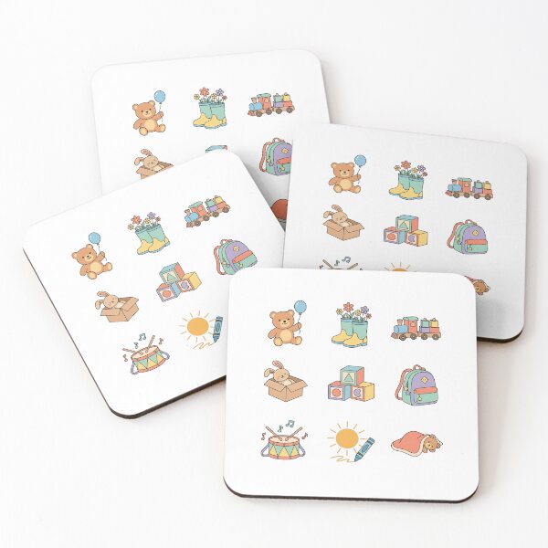 Item preview, Cute Pastel Toy Sticker Sheet Vintage Storybook Childhood Nursery Art designed and sold by mood-draftsman.