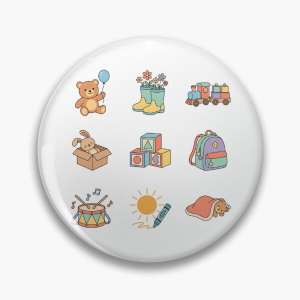Item preview, Cute Pastel Toy Sticker Sheet Vintage Storybook Childhood Nursery Art designed and sold by mood-draftsman.