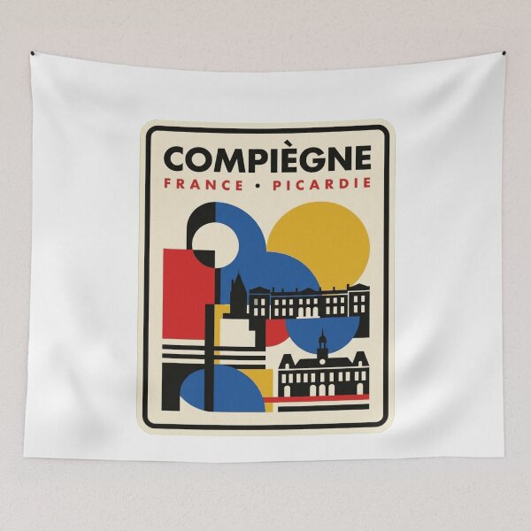 Item preview, Retro Compiègne Bauhaus Geometric Skyline designed and sold by k3rstman1.