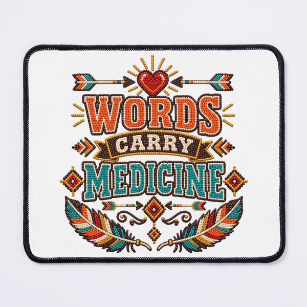 Item preview, Words Carry Medicine Sacred Heart Design designed and sold by Dresut.