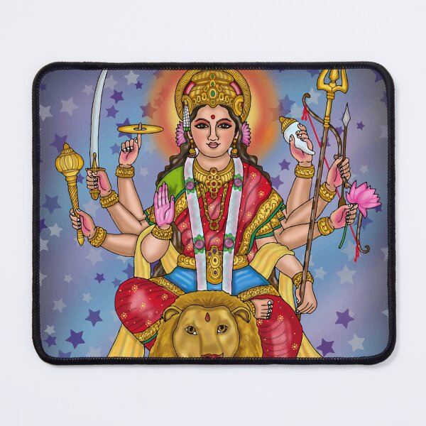 Item preview, Goddess Durga Digital Drawing | Hindu Goddess Spiritual Artwork designed and sold by Harshit_Digital_Arts.