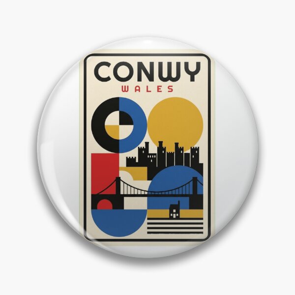 Item preview, Retro Conwy Bauhaus Geometric Skyline designed and sold by k3rstman1.