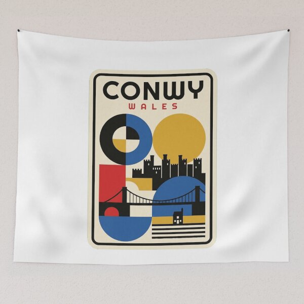 Item preview, Retro Conwy Bauhaus Geometric Skyline designed and sold by k3rstman1.