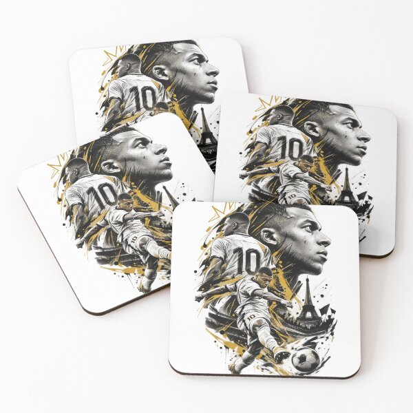 Item preview, Kylian Mbappé Football King – Black & Gold Soccer Art  designed and sold by ravuh.