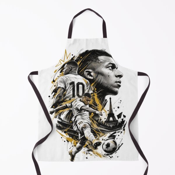 Item preview, Kylian Mbappé Football King – Black & Gold Soccer Art designed and sold by ravuh.