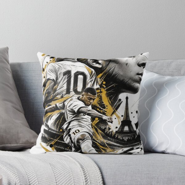 Item preview, Kylian Mbappé Football King – Black & Gold Soccer Art  designed and sold by ravuh.