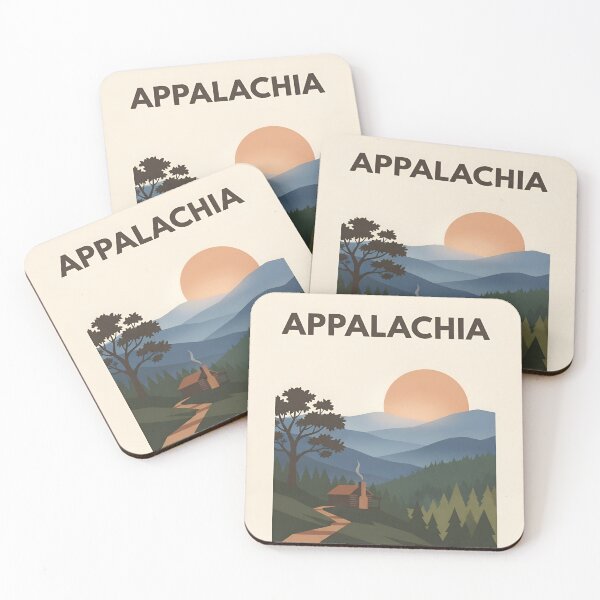 Item preview, Appalachia Vintage Travel Poster - Minimalist Mountain Ridge Art Print designed and sold by DuckOddity.