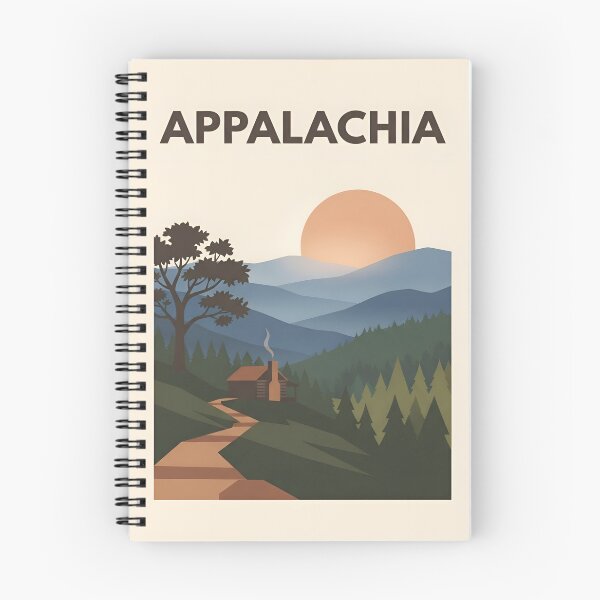 Item preview, Appalachia Vintage Travel Poster - Minimalist Mountain Ridge Art Print designed and sold by DuckOddity.