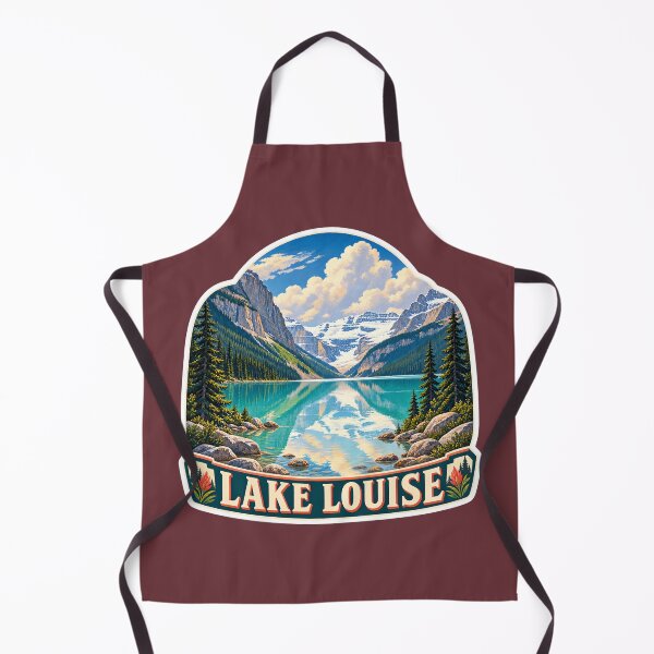 Item preview, Lake Louise Vintage Canadian Rockies Mountain Travel Print designed and sold by PinUpPizzazz.