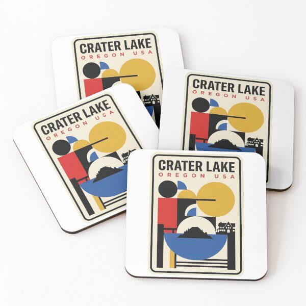 Item preview, Retro Crater Lake Bauhaus Geometric Skyline designed and sold by k3rstman1.