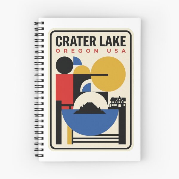Item preview, Retro Crater Lake Bauhaus Geometric Skyline designed and sold by k3rstman1.