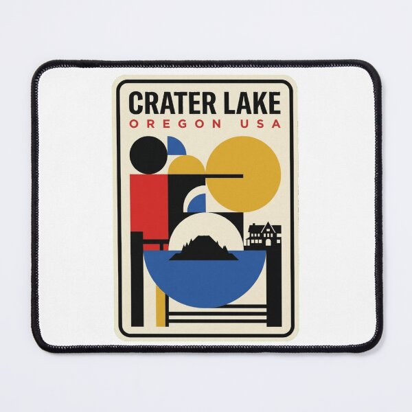 Item preview, Retro Crater Lake Bauhaus Geometric Skyline designed and sold by k3rstman1.