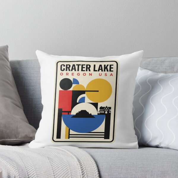 Item preview, Retro Crater Lake Bauhaus Geometric Skyline designed and sold by k3rstman1.
