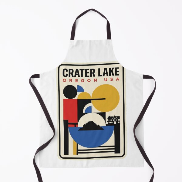Item preview, Retro Crater Lake Bauhaus Geometric Skyline designed and sold by k3rstman1.