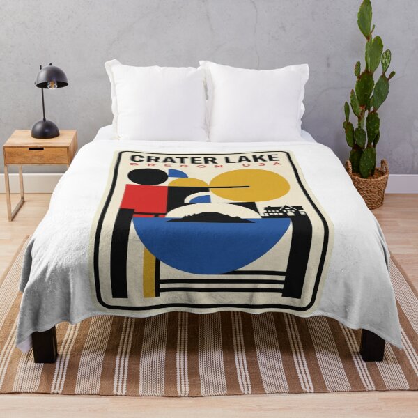 Item preview, Retro Crater Lake Bauhaus Geometric Skyline designed and sold by k3rstman1.