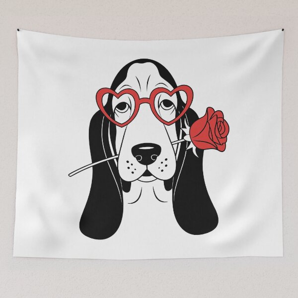 Item preview, Romantic Dog Heart Glasses with Red Rose Love Design designed and sold by styleonestaa.