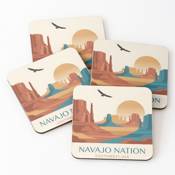Item preview, Southwest USA Vintage Travel Poster - Minimalist Navajo Nation Art Print designed and sold by DuckOddity.
