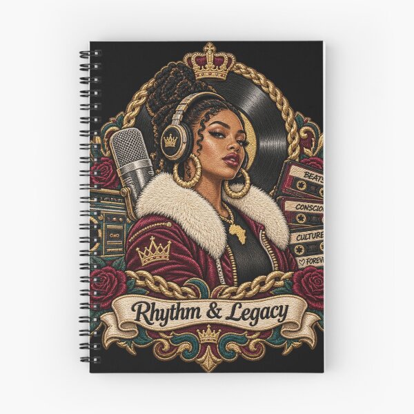 Item preview, 90s Hip Hop Embroidery – Rhythm & Legacy Retro Music Culture Art designed and sold by Emoji Emblems.