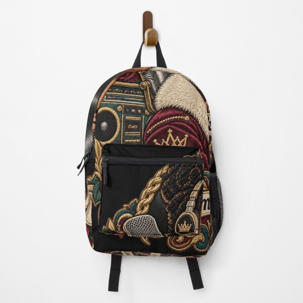 Item preview, 90s Hip Hop Embroidery – Rhythm & Legacy Retro Music Culture Art designed and sold by Emoji Emblems.