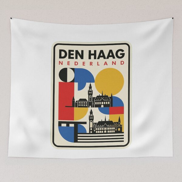 Item preview, Retro Den Haag Bauhaus Geometric Skyline designed and sold by k3rstman1.