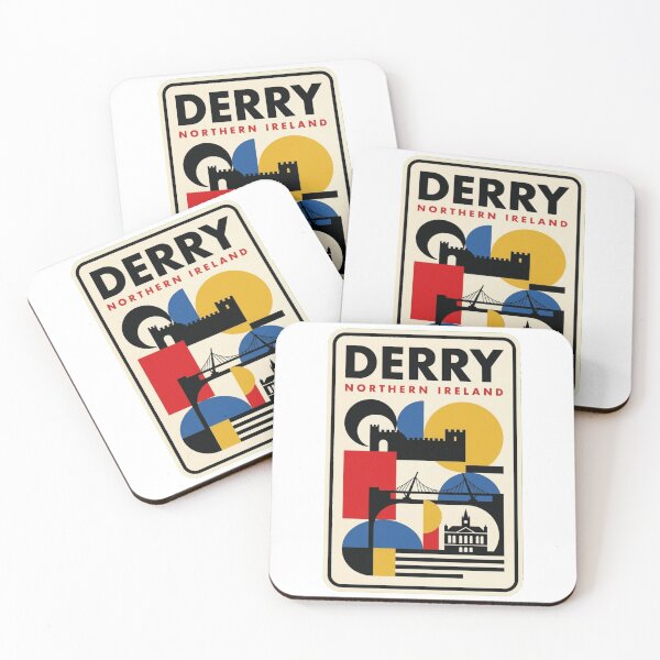Item preview, Retro Derry Bauhaus Geometric Skyline designed and sold by k3rstman1.