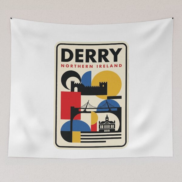 Item preview, Retro Derry Bauhaus Geometric Skyline designed and sold by k3rstman1.