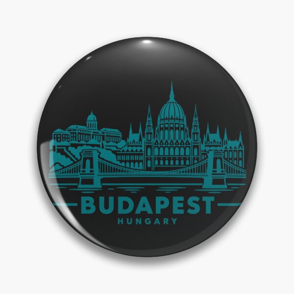 Item preview, Budapest Hungary Line Art Skyline Poster designed and sold by CMYKStudio.