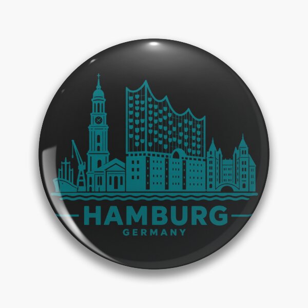 Item preview, Hamburg Germany Line Art Skyline Poster designed and sold by CMYKStudio.