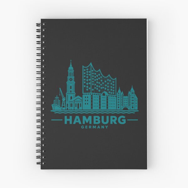 Item preview, Hamburg Germany Line Art Skyline Poster designed and sold by CMYKStudio.