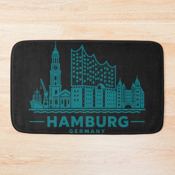 Item preview, Hamburg Germany Line Art Skyline Poster designed and sold by CMYKStudio.