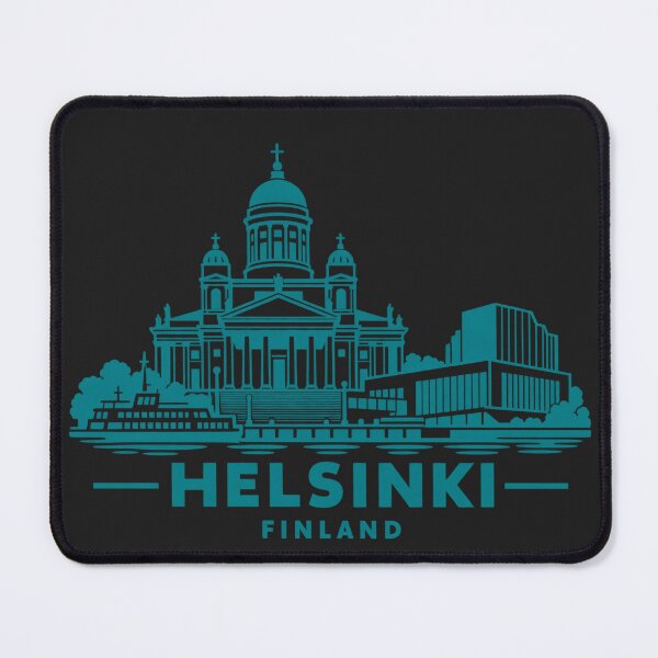 Item preview, Helsinki Finland Line Art Skyline Poster designed and sold by CMYKStudio.