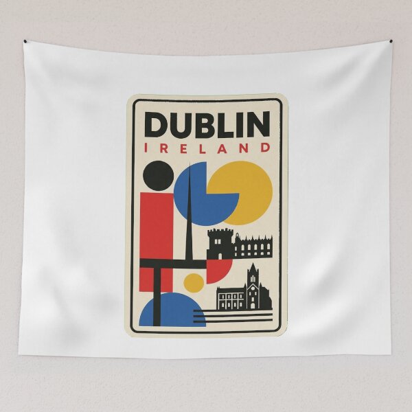 Item preview, Retro Dublin Bauhaus Geometric Skyline designed and sold by k3rstman1.