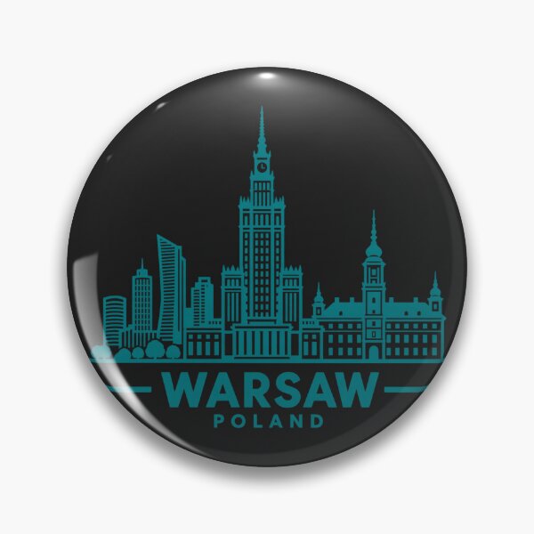 Item preview, Warsaw Poland Line Art Skyline Poster designed and sold by CMYKStudio.