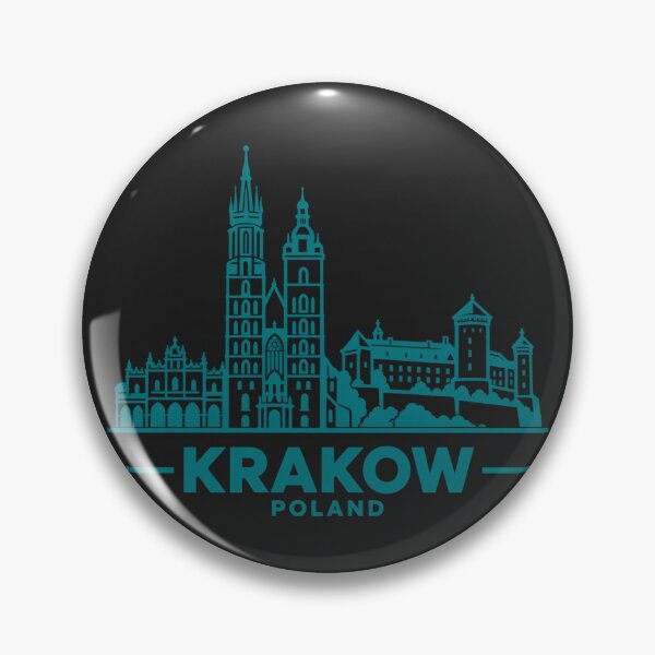 Item preview, Krakow Poland Line Art Skyline Poster designed and sold by CMYKStudio.