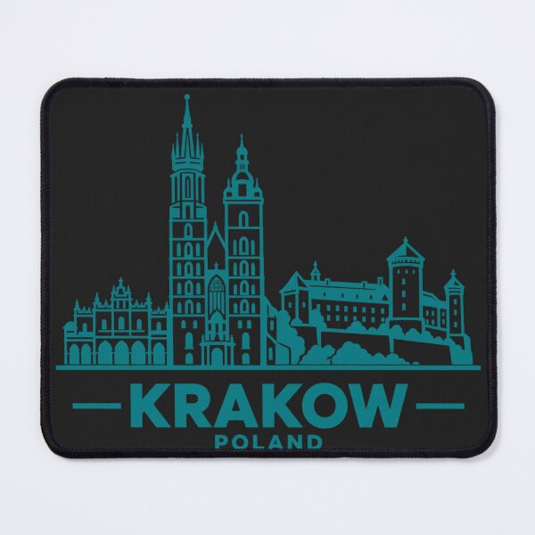 Item preview, Krakow Poland Line Art Skyline Poster designed and sold by CMYKStudio.