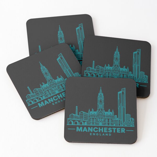 Item preview, Manchester England Line Art Skyline Poster designed and sold by CMYKStudio.