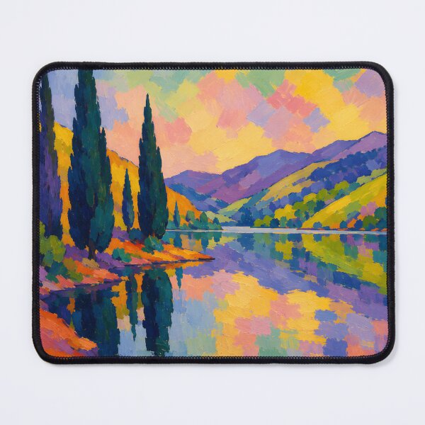 Item preview, Colorful Cypress Lake Landscape Impressionist Painting designed and sold by GutyzDesignsES.