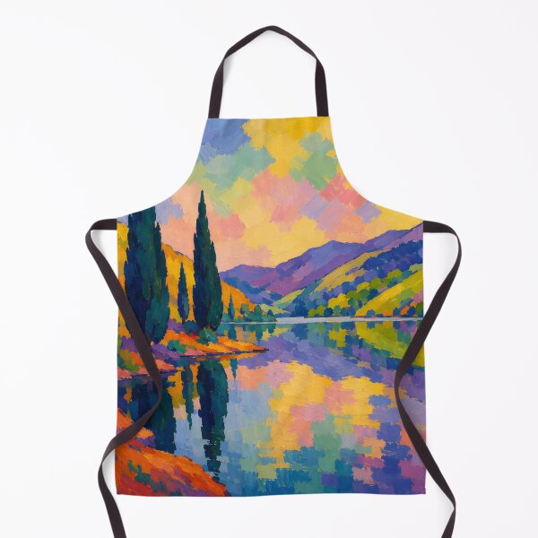 Artikelvorschau, Colorful Cypress Lake Landscape Impressionist Painting entworfen und verkauft von GutyzDesignsES.