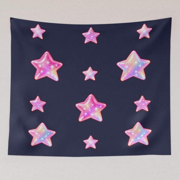 Item preview, Pink Star Sticker Pack – Kawaii Pastel Glitter Stars designed and sold by HO•Designs.