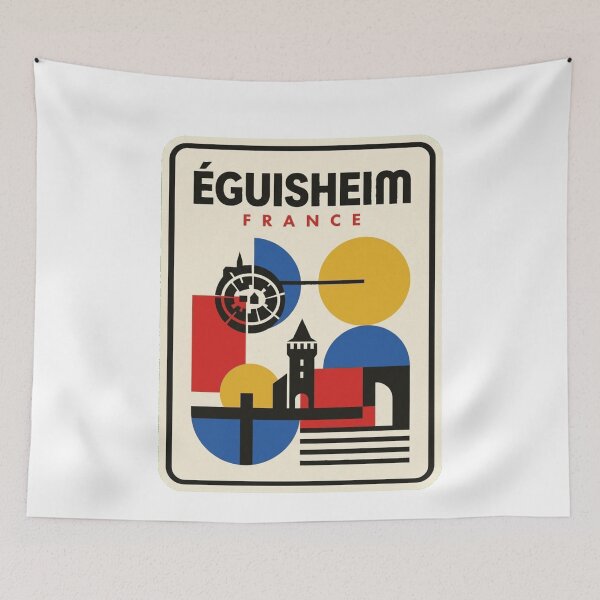 Item preview, Retro Éguisheim Bauhaus Geometric Skyline designed and sold by k3rstman1.