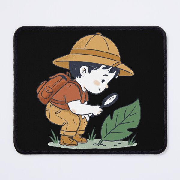 Item preview, Little Nature Explorer Boy Magnifying Glass Vintage Storybook Art designed and sold by mood-draftsman.